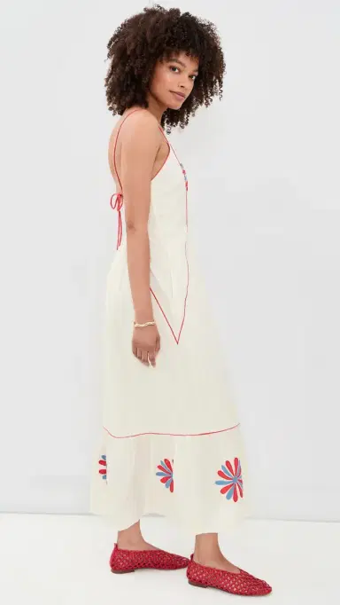 CAROLINA K Carmen Dress Gardenia L | Thumbnail 4