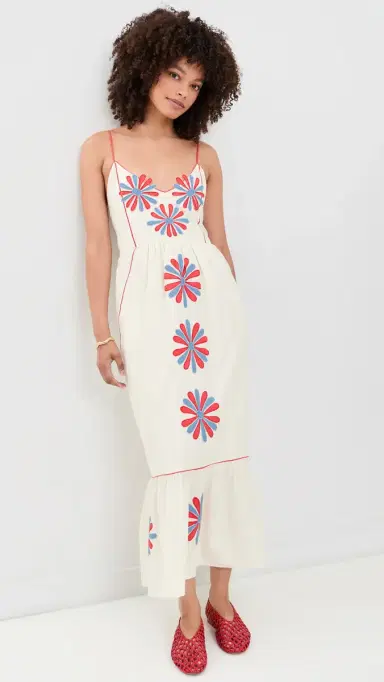 CAROLINA K Carmen Dress Gardenia L | Thumbnail 5