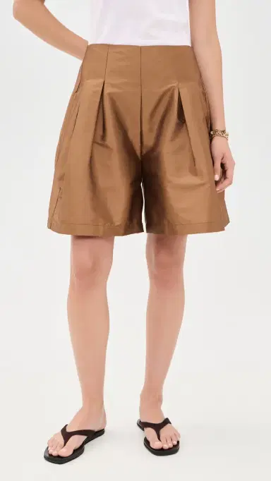 CHAN LUU Techno Taffeta Long Shorts | Thumbnail 2