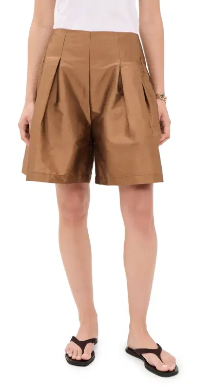 CHAN LUU Techno Taffeta Long Shorts | Thumbnail 1