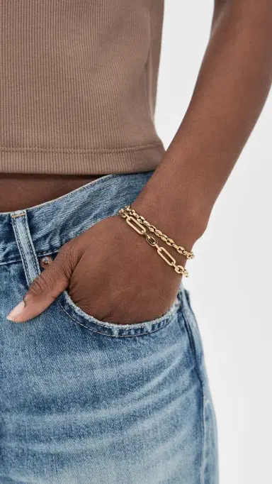 Jenny Bird Dhani Bracelet High Polish Gold S/M | Thumbnail 3