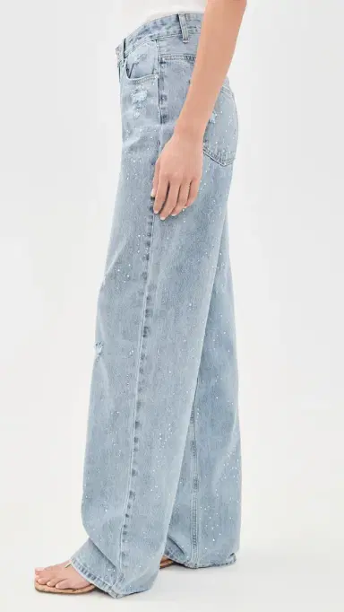 LIONESS Diamante Jeans Light Denim | Thumbnail 4 LIONESS Diamante Jeans Light Denim | Thumbnail 4