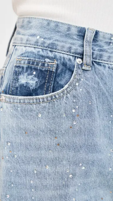 LIONESS Diamante Jeans Light Denim | Thumbnail 6 LIONESS Diamante Jeans Light Denim | Thumbnail 6