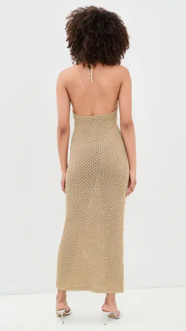 STAUD Isola Maxi Coverup Dress Natural | Thumbnail 3
