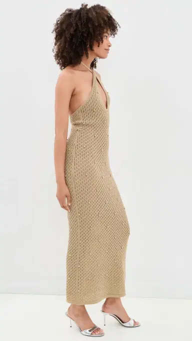 STAUD Isola Maxi Coverup Dress Natural | Thumbnail 4