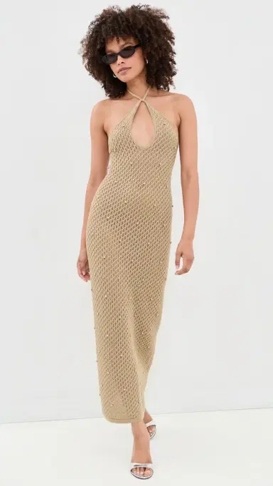 STAUD Isola Maxi Coverup Dress Natural | Thumbnail 5