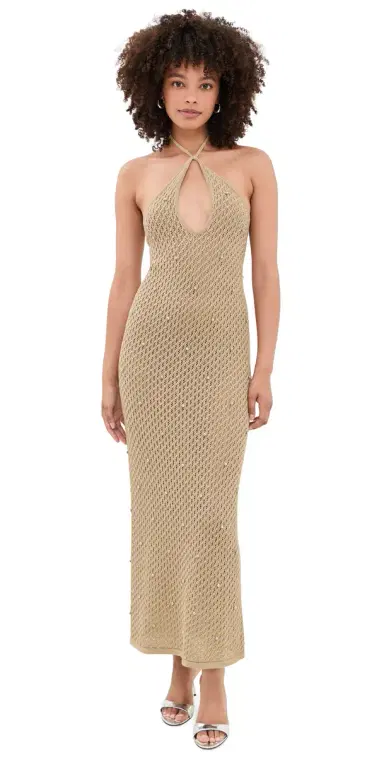 STAUD Isola Maxi Coverup Dress Natural | Thumbnail 1