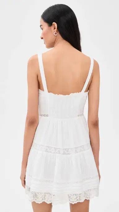 LoveShackFancy Charlize Dress Optic White M | Thumbnail 3