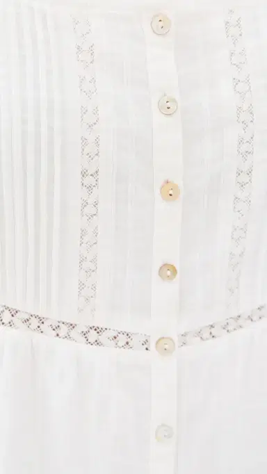 LoveShackFancy Charlize Dress Optic White M | Thumbnail 6