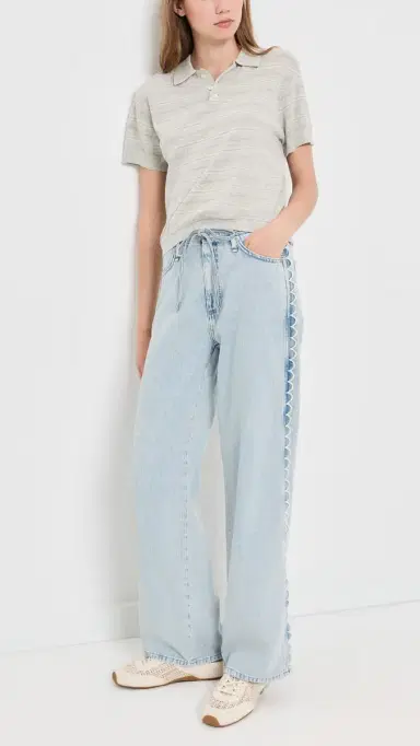 rag & bone Featherweight Phoebe Drawstring Jeans Alscallop | Thumbnail 2