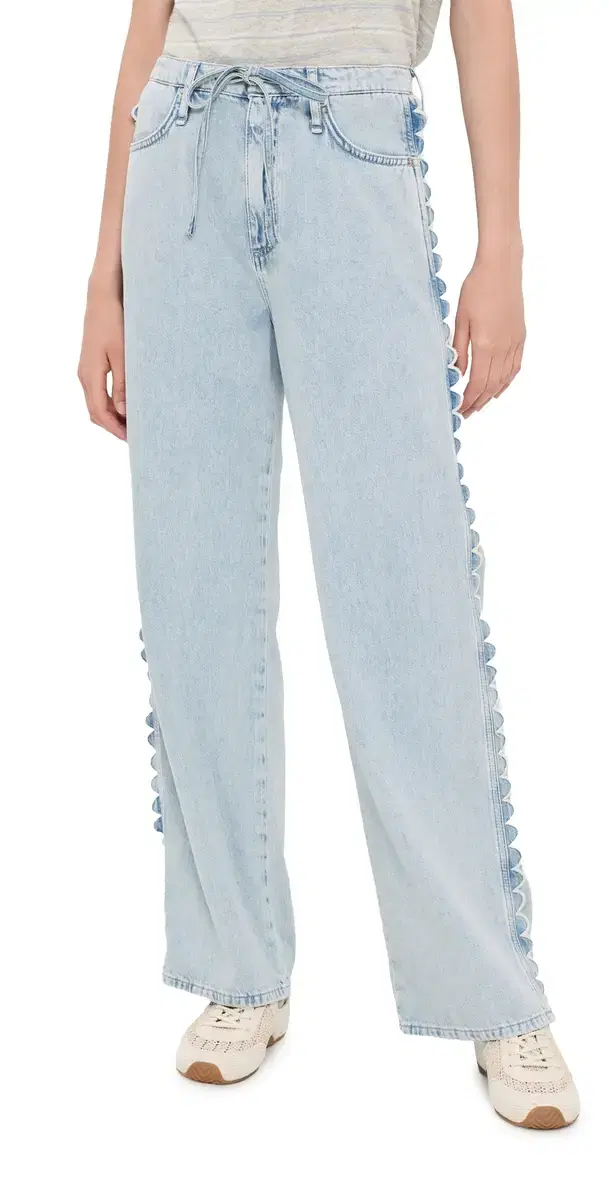 rag & bone Featherweight Phoebe Drawstring Jeans Alscallop