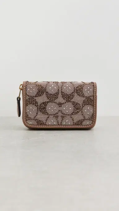 Coach Crystal Signature Jacquard Essential Small Card Case | Thumbnail 2 Coach Crystal Signature Jacquard Essential Small Card Case | Thumbnail 2