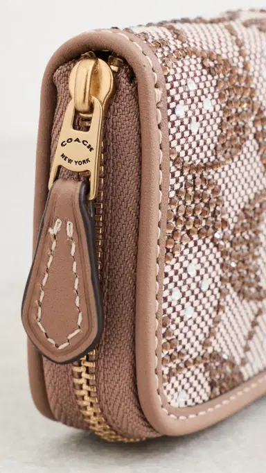 Coach Crystal Signature Jacquard Essential Small Card Case | Thumbnail 5 Coach Crystal Signature Jacquard Essential Small Card Case | Thumbnail 5