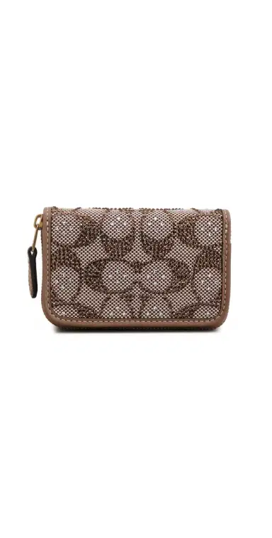 Coach Crystal Signature Jacquard Essential Small Card Case | Thumbnail 1 Coach Crystal Signature Jacquard Essential Small Card Case | Thumbnail 1