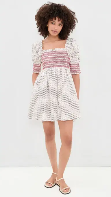 Hill House Home The Lila Nap Dress Poppy Half Drop | Thumbnail 5 Hill House Home The Lila Nap Dress Poppy Half Drop | Thumbnail 5