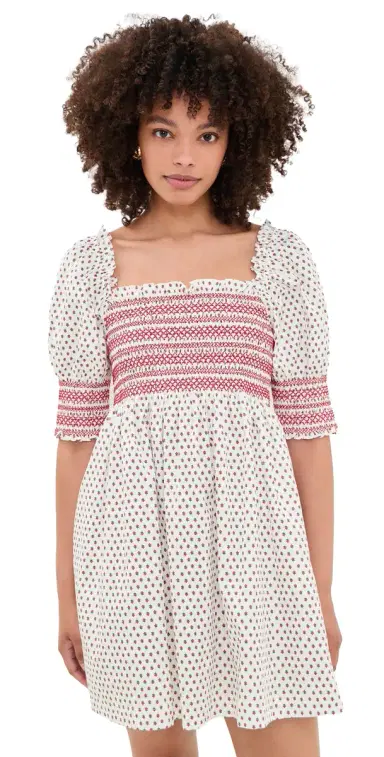 Hill House Home The Lila Nap Dress Poppy Half Drop | Thumbnail 1 Hill House Home The Lila Nap Dress Poppy Half Drop | Thumbnail 1