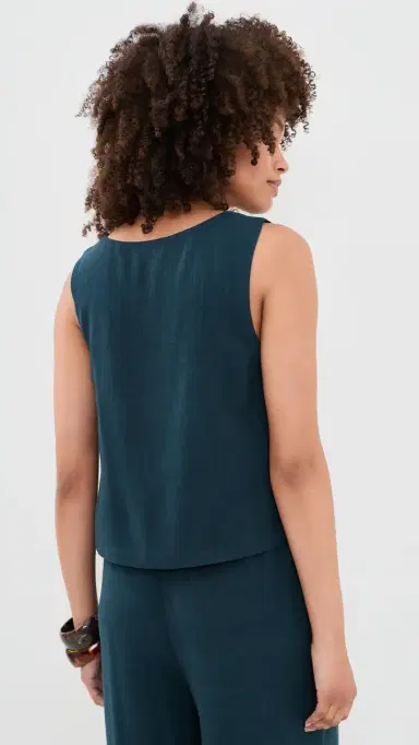Z Supply Charli Cropped Linen Tank Eclipse S | Thumbnail 3 Z Supply Charli Cropped Linen Tank Eclipse S | Thumbnail 3