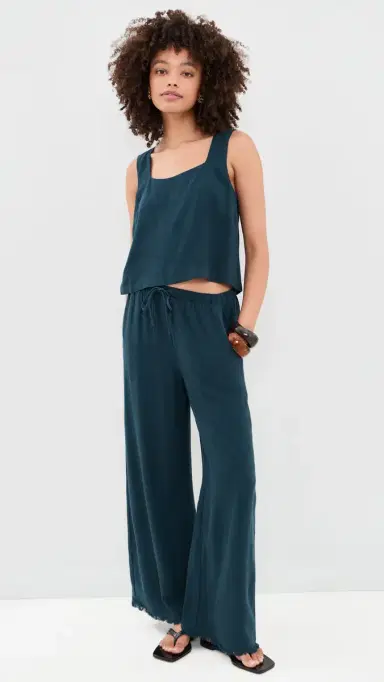 Z Supply Charli Cropped Linen Tank Eclipse S | Thumbnail 5 Z Supply Charli Cropped Linen Tank Eclipse S | Thumbnail 5