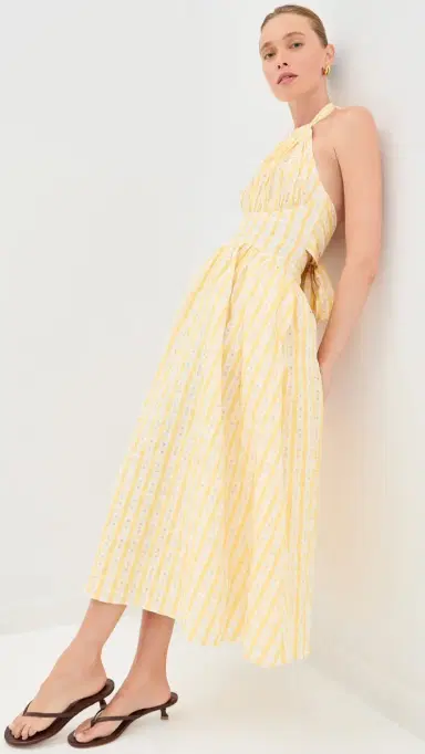 Rosie Assoulin In The Name of Love Halter Dress Yellow 4 | Thumbnail 2