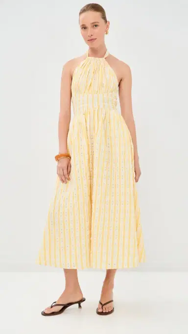 Rosie Assoulin In The Name of Love Halter Dress Yellow 4 | Thumbnail 3