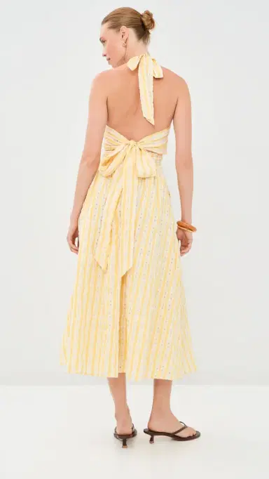 Rosie Assoulin In The Name of Love Halter Dress Yellow 4 | Thumbnail 4