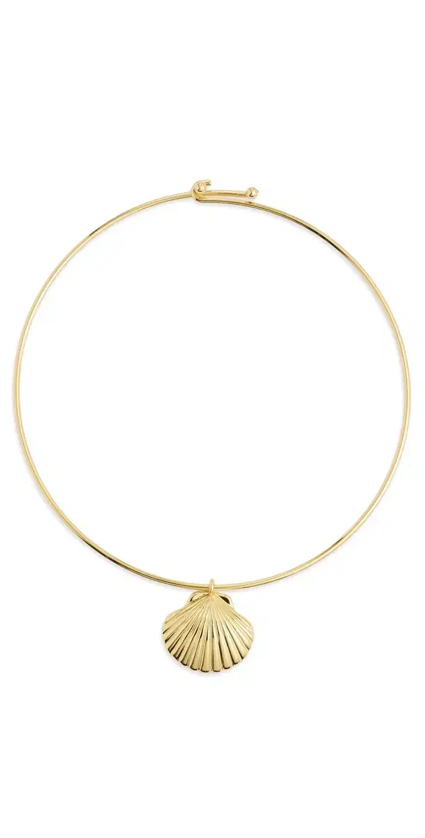 Madewell Shell Wire Collar Necklace Antique Gold One Size