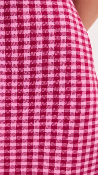 LE BOP Gingham Knit Mini Dress Bubblegum Pink | Thumbnail 6