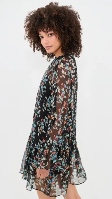 Ulla Johnson Emmeline Silk Mini Dress Nightshade 8 | Thumbnail 4 Ulla Johnson Emmeline Silk Mini Dress Nightshade 8 | Thumbnail 4