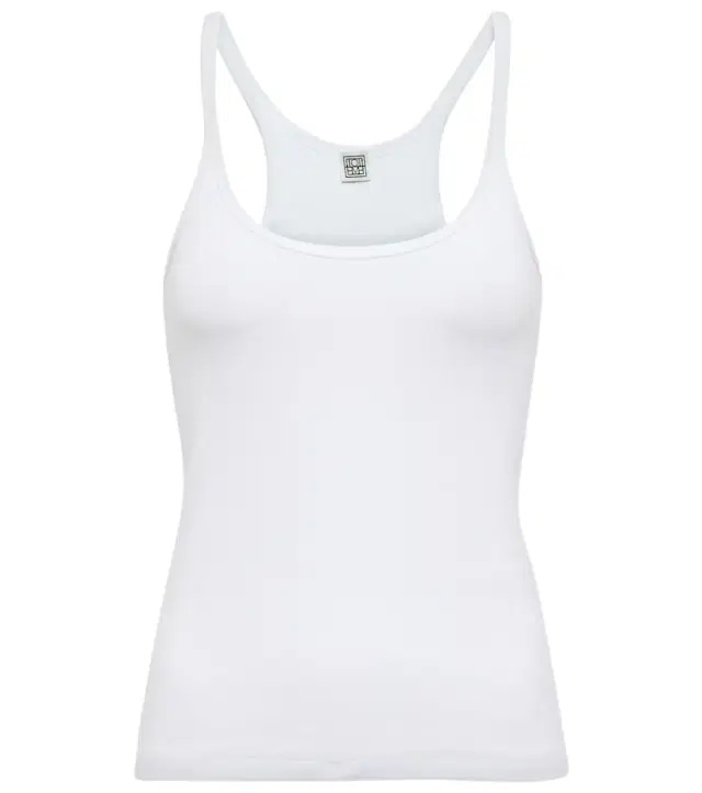Cotton-blend racerback tank top