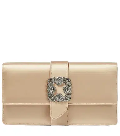 Manolo Blahnik Capri embellished satin clutch | Thumbnail 1