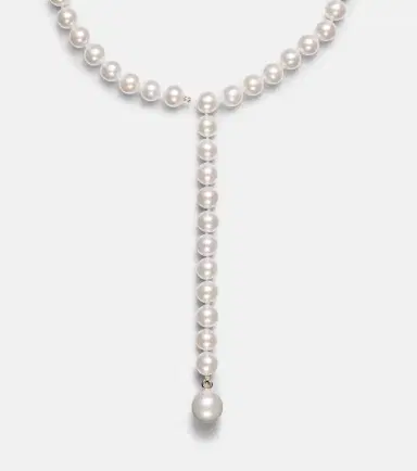 Sophie Bille Brahe La Belle 14kt gold necklace with pearls | Thumbnail 5
