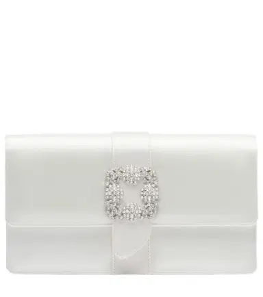 Manolo Blahnik Capri embellished satin clutch | Thumbnail 1 Manolo Blahnik Capri embellished satin clutch | Thumbnail 1