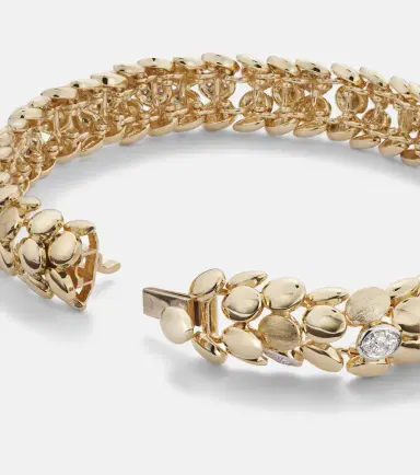 Rainbow K Blossom Small 14kt gold bracelet with diamonds | Thumbnail 2