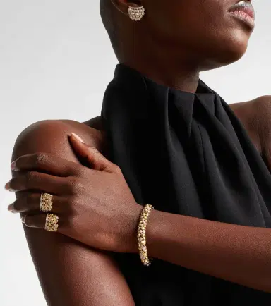 Rainbow K Blossom Small 14kt gold bracelet with diamonds | Thumbnail 4
