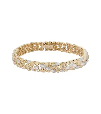 Rainbow K Blossom Small 14kt gold bracelet with diamonds | Thumbnail 1