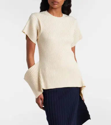Stella McCartney Ribbed-knit cotton top | Thumbnail 4