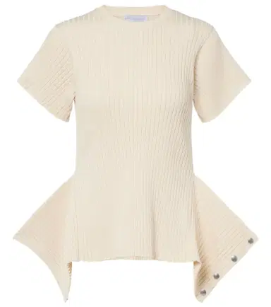 Stella McCartney Ribbed-knit cotton top | Thumbnail 1