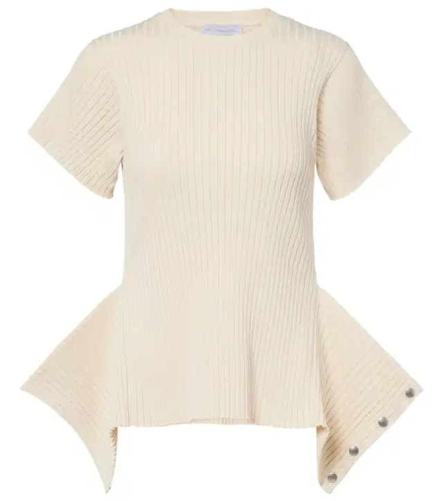 Ribbed-knit cotton top
