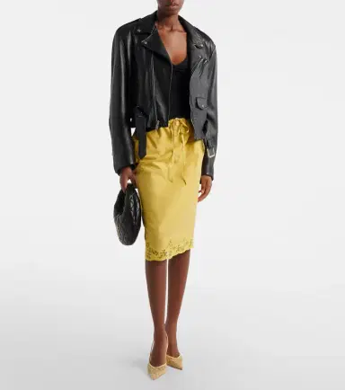 Amina Muaddi Anok leather-trimmed lace slingback pumps | Thumbnail 6 Amina Muaddi Anok leather-trimmed lace slingback pumps | Thumbnail 6
