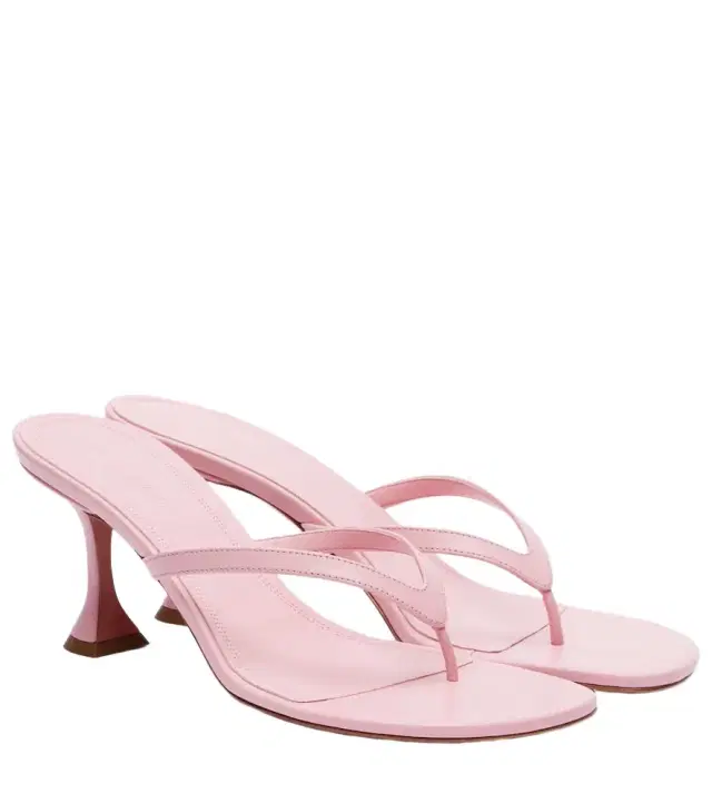 Amina Muaddi Juliette leather thong sandals