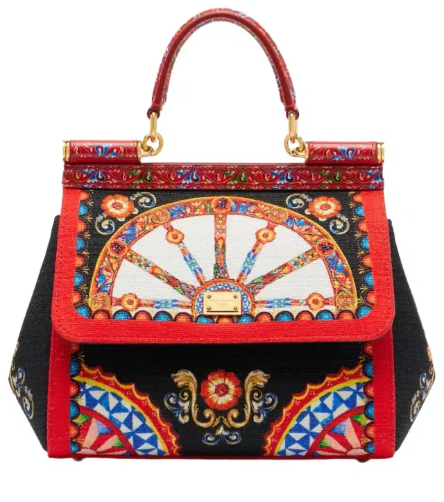 Sicily Medium printed top-handle bag