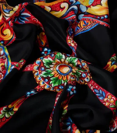Dolce & Gabbana Carretto silk twill scarf | Thumbnail 2