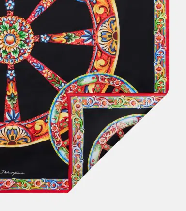 Dolce & Gabbana Carretto silk twill scarf | Thumbnail 3