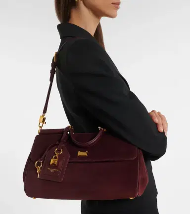 Dolce & Gabbana Sicily Medium suede top-handle bag | Thumbnail 6 Dolce & Gabbana Sicily Medium suede top-handle bag | Thumbnail 6