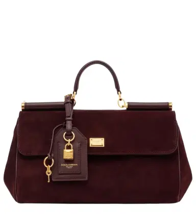 Dolce & Gabbana Sicily Medium suede top-handle bag | Thumbnail 1 Dolce & Gabbana Sicily Medium suede top-handle bag | Thumbnail 1
