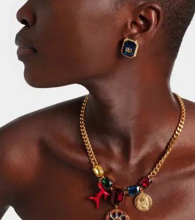 Dolce & Gabbana DG embellished clip-on earrings | Thumbnail 6 Dolce & Gabbana DG embellished clip-on earrings | Thumbnail 6