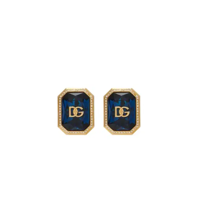 Dolce & Gabbana DG embellished clip-on earrings