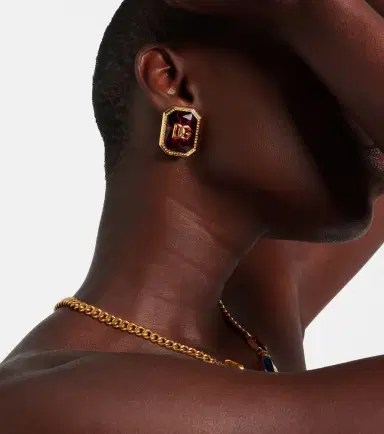Dolce & Gabbana DG embellished clip-on earrings | Thumbnail 6 Dolce & Gabbana DG embellished clip-on earrings | Thumbnail 6