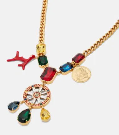 Dolce & Gabbana Carretto embellished pendant necklace | Thumbnail 3