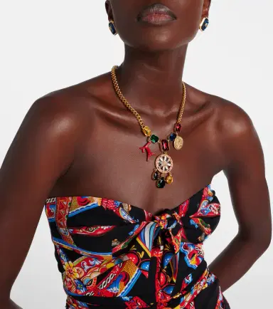 Dolce & Gabbana Carretto embellished pendant necklace | Thumbnail 5